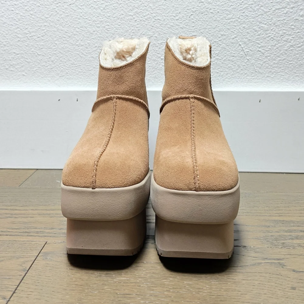 🆕️ Ugg New Heights Platform Mini Chunky Heel Boot in Chestnut